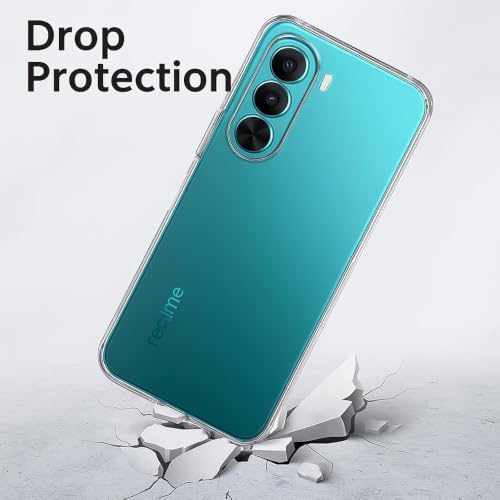 Image of REALCASE Silicone Back Cover Case, Scratch Resistant Protective Crystal Clear Transparent Shock Proof Back Cover Case for Realme P4X 5G