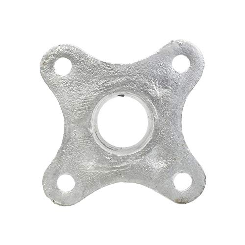 Plum Fittings 2 1/2" Posts (2 3/8" OD) Floor Flange w/ 2 Set Screws (Chain Link Fencing or Steel Round Posts)