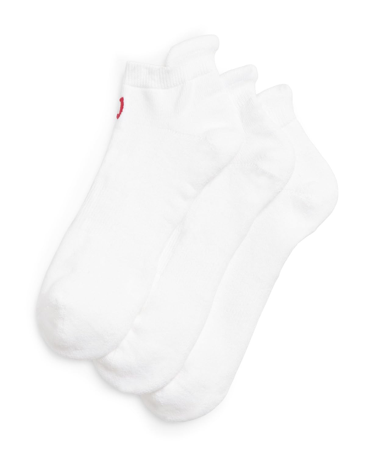 Wilson Cushioned Ankle Tab Sports Socks, 3-Pack, Bright White, Size S