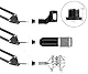 RockJam MS050 Microphone Stand Microphone Scissor Arm Stand Compact Mic Stand made of Durable Steel
