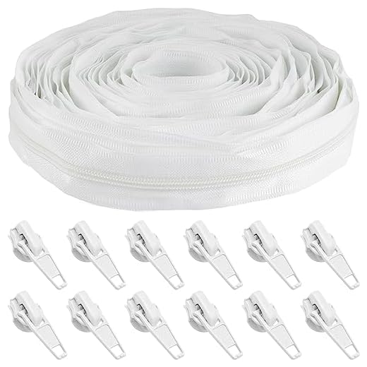 Bulk Nylon Coil Zipper Tape with Sliders