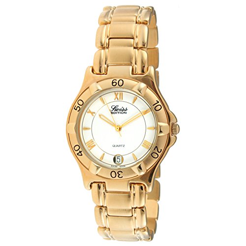 Swiss Edition Men 's 23 K�S�[���h���b�L���[�}�����z���C�g�_�C����Luxury Sport Bezel Dress Watch se3614-mw