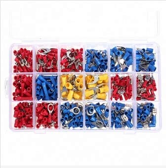 Davitu 520pcs Insulated Terminals Crimp Connector Butt Spade Ring Fork Set
