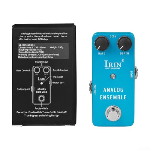 Gitarren-Effektpedal, 10,2 x 6,2 x 5,5 cm, vielseitige Effekte, Wah Distortion, Overdrive, Verzögerung, Reverb, Kompressor-Pedal-Ersatz (Babyblau)