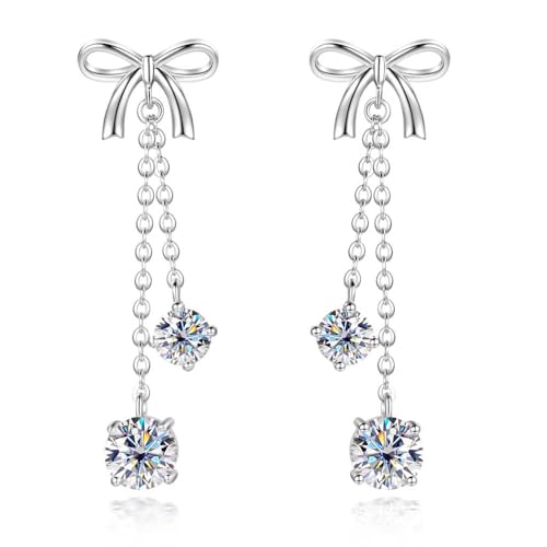 Boucles d'oreilles moissanite en argent, le cadeau de mariage idéal