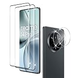 Holilo per Realme 14 Pro 5G Vetro Temperato Pellicola Protettiva + Pellicola Fotocamera, 2+2 Pezzi Protezione Schermo Durezza 9H Anti-graffio Anti-Impronta