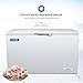 KITMA Chest Freezer - 15.9 Cu.Ft Reach-In Freezer Chest - Solid Door Deep Freezer with 2 Storage Baskets and Adjustable Thermostat, White