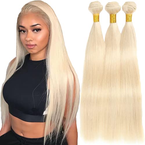 Honey Blonde Bundles 613 Blonde Straight Bundles Human Hair 22 24 26 Inch Unprocessed Brazilian Virgin Hair 8A Grade Hon