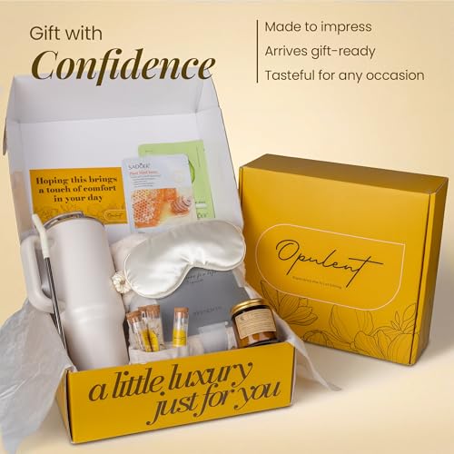 Opulent Luxury Self Care Gifts for Women - Hug in a Box Comfort Care Package - Spa Gift Set with 40 oz Tumbler & Cozy Bl - Additional View