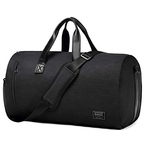 AUTOWT Garment Duffel Bag, Carry-on Suit Waterproof 2 in 1 Convertible Weekender Bag for Suits Foldable Travel Bag with Shoes Compartment for Men Women Business Trip