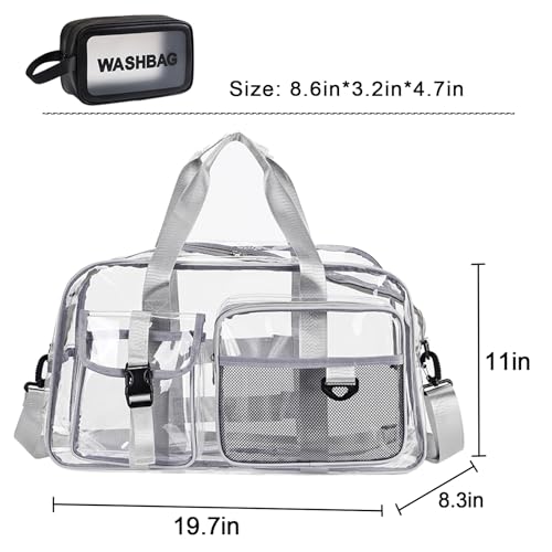 Image of Small Gym Bag for Women, Travel Duffle Bag Carry On Weekender Bag with Shoe Compartment