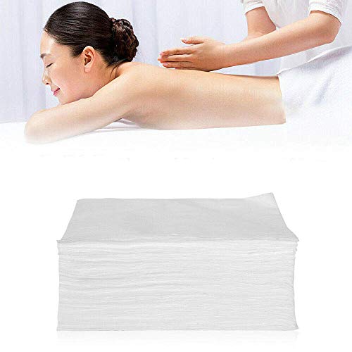 Disposable Bed Sheets 100 PCS, White Non-Woven Bed Sheet Roll Disposable SPA Massage Sheet 31.5