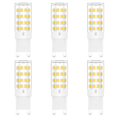 Lowest Price G9 LED Bulb, G9 Light Bulbs 5W (40W Halogen Equivalent), Daylight White 6000K G9 Bi Pin Base Chandelier Light Bulb, 120V 450LM Non-Dimmable LED Bulbs for Bedroom Home Lighting (6 Pack) Lowest Price G9 LED Bulb, G9 Light Bulbs 5W (40W Halogen Equivalent), Daylight White 6000K G9 Bi Pin Base Chandelier Light Bulb, 120V 450LM Non-Dimmable LED Bulbs for Bedroom Home Lighting (6 Pack)