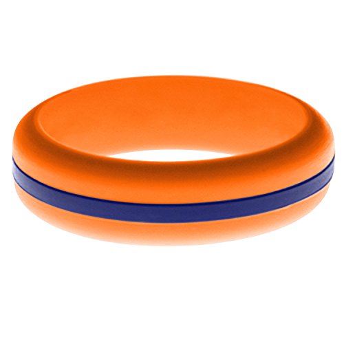 FLEX Ring - Womens Mens Orange Silicone Ring - Changeable Color Bands - Many Colors - Safe, Durable, Everyday Wear Wedding Band - 1 Ring - Sizes 4-16