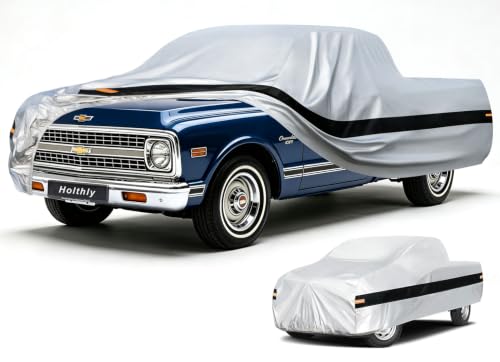 Image of 10 Layers Truck Cover Waterproof All Weather. Pickup Truck Cover Rain Snow UV Dust Protection. Length Up to 205 inches, Universal Fit for HR-YG-PK-S(A-535)-0.