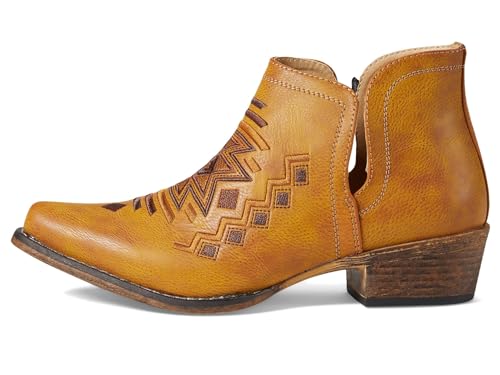 Image of ROPER Womens Ava Aztec Southwest Embroidered Snip Toe Casual Boots Ankle Low Heel 1-2 inch