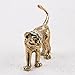 SaiDian 1Pcs Exquisite Brass Lioness Figurine Vintage Gold Miniature Lion Statue Creative Small Animal Sculpture Decor for Home Desktop Displays Miniature Landscapes and Collectors