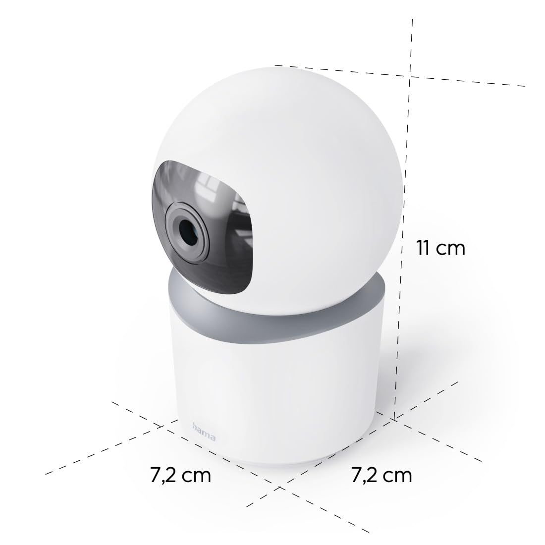 Wewnętrzna Kamera Wi-Fi Hama, Obrotowa, Full HD, Monitorowanie 24/7, Sterowanie Głosowe, Nagrywanie na Kartę microSD, Kompatybilna z Smart Home
