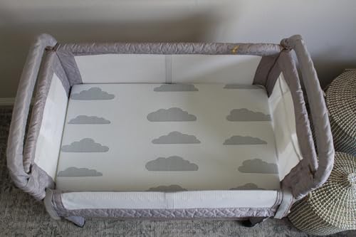 Image of Baby Bassinet Mattress Topper, Waterproof Replacement Pad with Removable & Washable Mattress Covers (for Arm's Reach Clear-Vue Co-Sleeper)