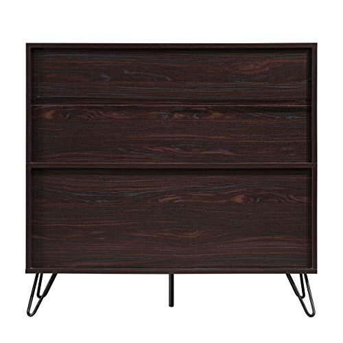 Christopher Knight Home Lochner Mid-Century Faux Wood Wine And Bar Cabinet, Black / Walnut Finish #TOP3