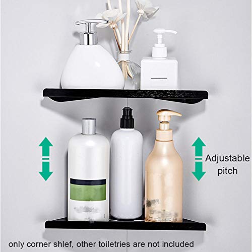 Installation facile murale sans percer étagère de douche d'angle rack rangement 2 pcs