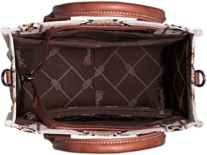 Wrangler Purse for Women Boho Aztec Tote Bag Hobo Shoulder Top Handle Handbags with Wide Guitar Strap Fall Collection Gift XY6 WG2202-8120SCF — view 6