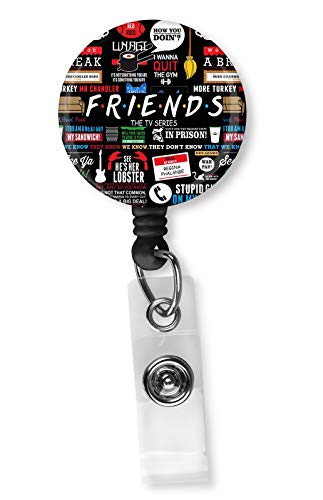 Friends Tv Series Quotes Retractable Id Card Badge Holder With Alligator Clip, Name Nurse Decorative Badge Reel Clip On Card Holders #TOP1
