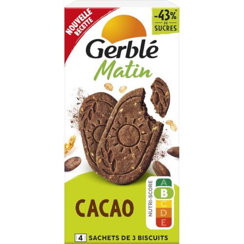 Biscuit Petit Déjeuner Gerblé MO3175681297104 – Céréales Complètes, Riches en Fibres