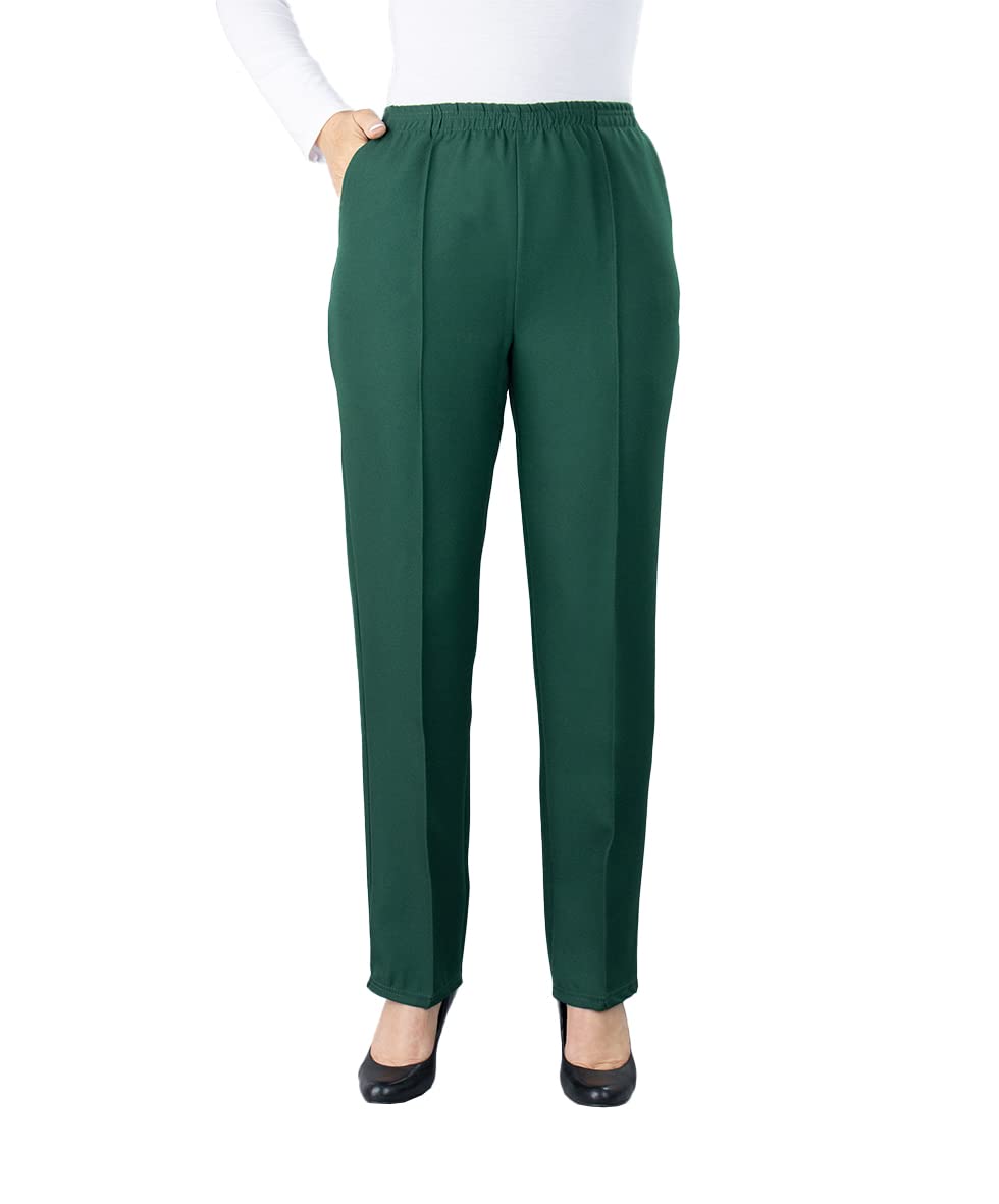 Fashion Friendly Ladies Pull-on Trousers - Forest Green - 24-27"