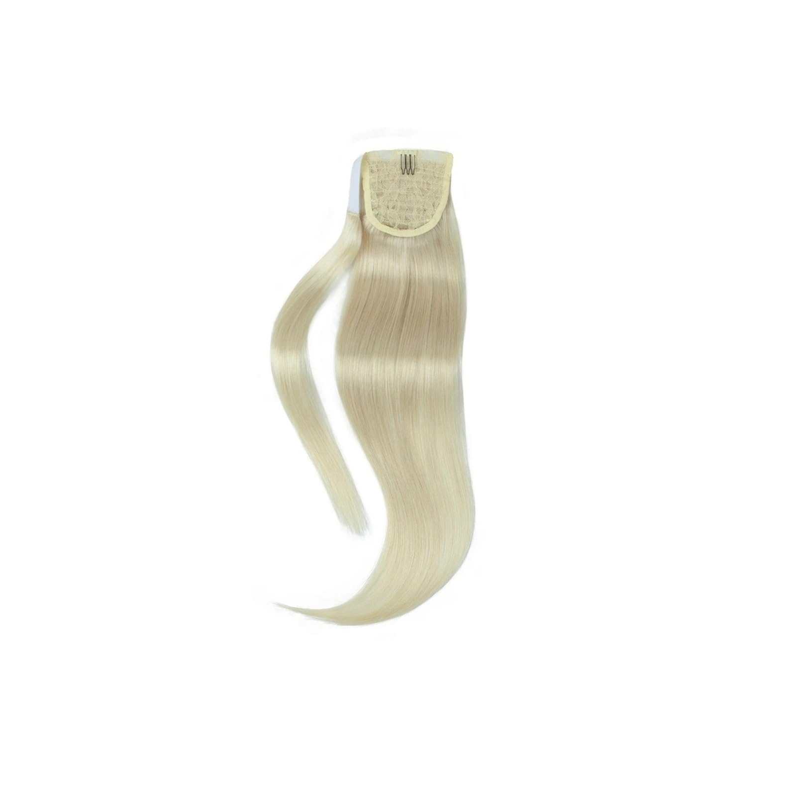 Postiche Extensions de queue cheval en cheveux naturels blonds Remy Hair à clipser Naturel(16inch 40g)
