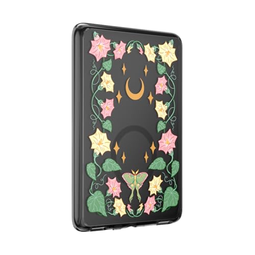 Image of PopSockets Kindle Paperwhite 12th Gen MagSafe Case- Moon Flower | Pair with PopGrip for MagSafe, 2024 /25, 7 inchin, E-Reader, Bookish, Moon, Star, Sun, Space