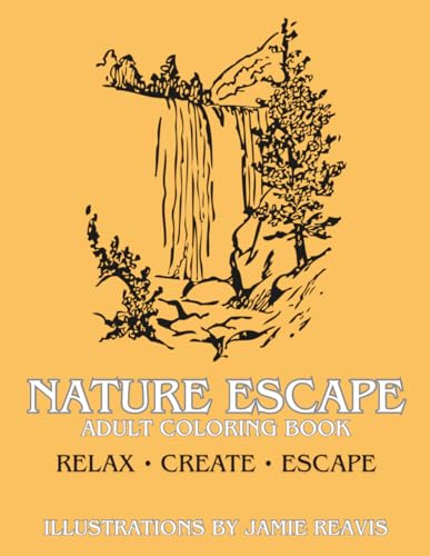 Nature Escape Adult Coloring Book
