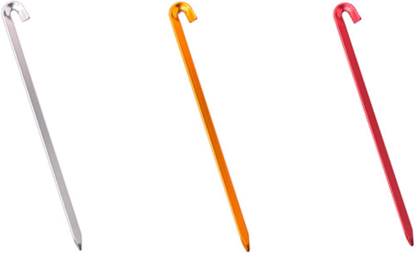 Camping Gear, Aluminum Alloy Tent Stakes Heavy Duty Tarps Peg Camping Stakes Tent Peg Ground Peg for Outdoor Camping Canopy Tarps