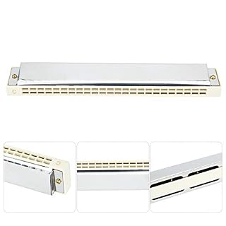 HOLPPO Orgue À Bouche Professionnel,Harmonica Étanche À Vis en Acier Inoxydable,Plaque Couverture en Acier Inoxydable… – Image 6
