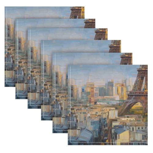 Servilletas de Tela Reutilizables Multicolor Set x6 50x50 cm miniatura 6