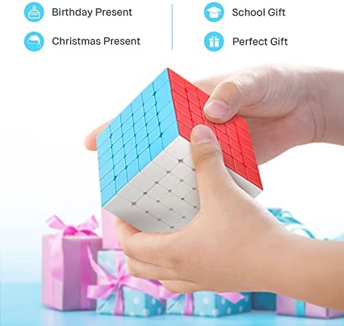 TOYESS Stickerless 6x6 Speed Cube, Smooth Magic Cube 6x6x6, Professional Puzzle Cube, Brain Teasers Toys, Stocking Filler for Kids & Adults