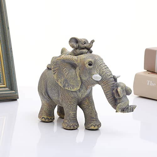 Estatua de Elefante Decorativa de Resina Amarilla miniatura 3