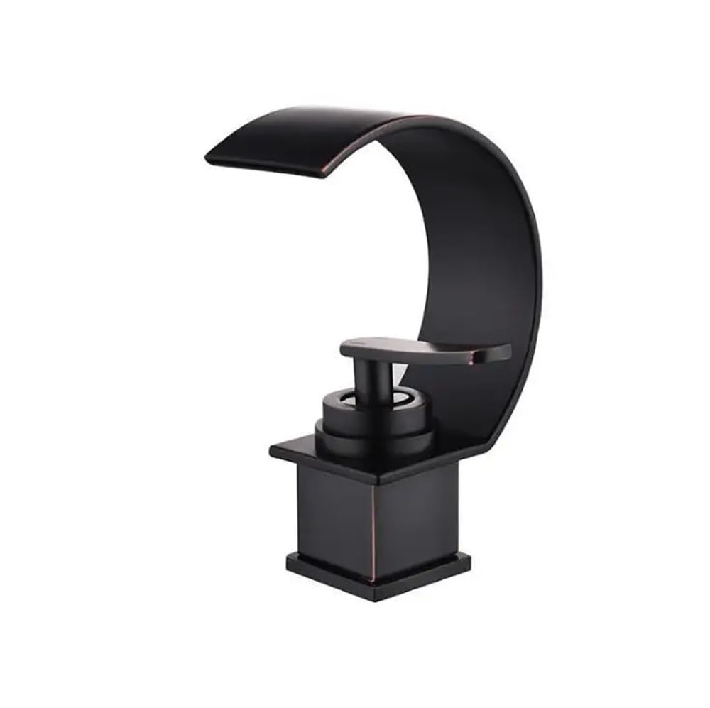 Robinet cascade haut de gamme mitigeur de lavabo finition Nero durable