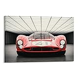  Poster per auto da corsa classico per Ferrari 330 P4 Sport Car Supercar Poster Pittura decorativa su tela Poster da parete e arte Stampa artistica Moderna Famiglia Camera da letto Decor Poster
