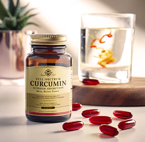 Solgar Full Spectrum Curcumin - 90 Licaps - Superior Absorption - Brain, Joint & Immune Health - Non-Gmo, Vegan, Gluten Free, Dairy Free - 90 Servings #TOP5