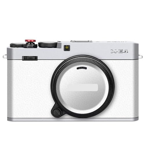 Película protectora FujiFilm X-E4 antiarañazos transparente y cuero blanco para cámara
