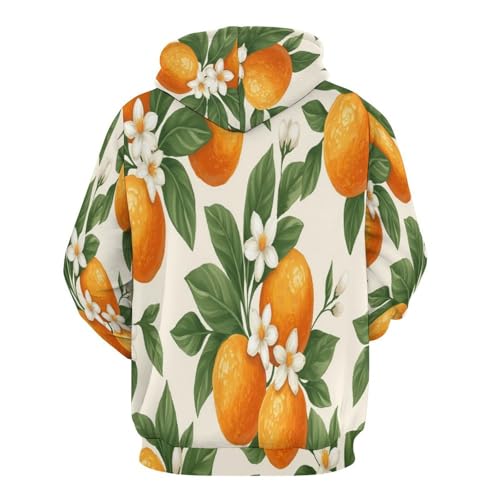 Sweat à capuche homme femme pull ample et chaud imprimé fleurs aquarelle
