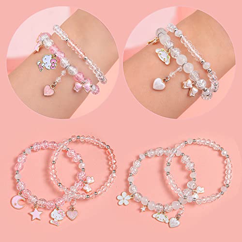 Kuseron Kawaii Cute Bracelets Set Y2K Gyaru Anime Stunning Bracelets Gorgeous Friendship Bracelets Crystal Beaded Elastic Bracelet Gifts For Girls Women Bff #TOP5