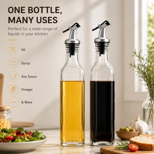 Morvexa Huilier en Verre avec Bec Verseur, 250 ML pour Huile & Vinaigre – vue 6