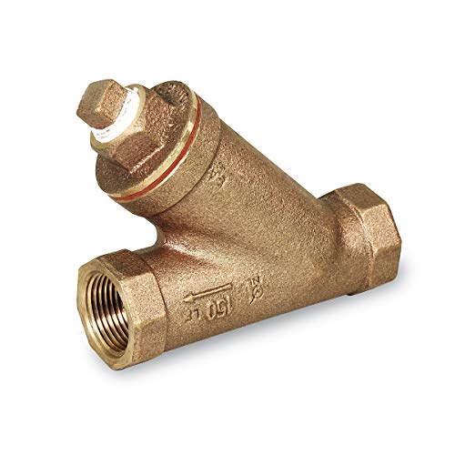Midline Valve 322U234 Y-Strainer with Stainless Steel Mesh Screen, Pipeline Filter Valve 1/2 in. FIP, Cast Brass
