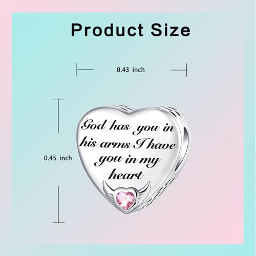 Image of LUXILLA Love You Best Friend Grandma Wife Heart Charm 925 Sterling Silver Charms Fit for Bracelets Necklace Jewelry Gift for Women