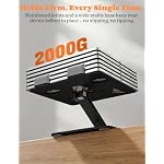 Aoviho Adjustable Tablet Stand, 360° Rotating Aluminum Holder, Black - Image 5