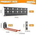 TORACK Garden Tool Organizer Wall Mount, Garage Folding Chair Storage Rack - Image 3