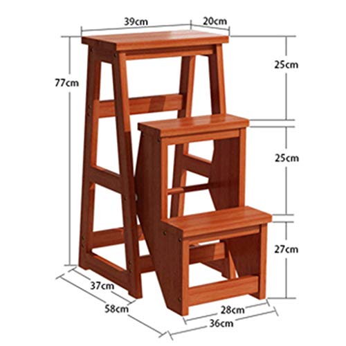 Taburete de escalada plegable de madera de 3 capas para uso en interiores 4