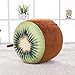 Canapé gonflable en peluche avec motif de fruits de dessin animé - Tabouret pliable épais - Décoration d'intérieur (kiwi)